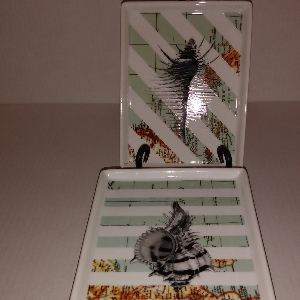 LENOX OCEAN TRAVEL 8 PICE APPETIZER PLATES
